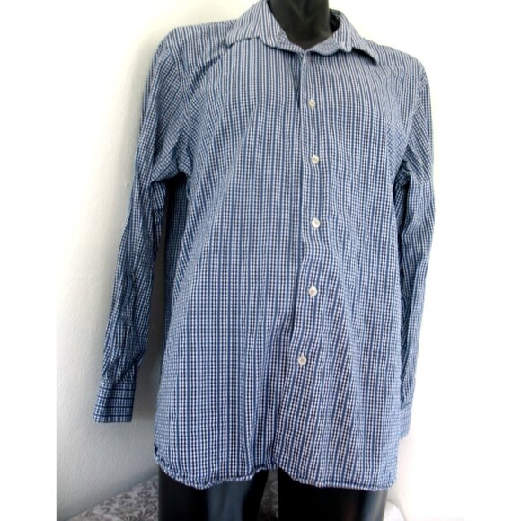 Men’s Apt 9 Slim Fit Button Down Dress Shirt-Blue Plaid- Size XXL - Picture 3 of 11